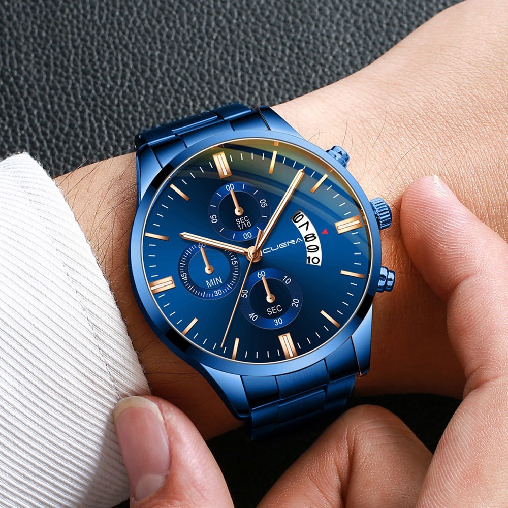 Men’s Fashion Stainless Steel Watch Quartz Luminous Classic Watches 1PCS