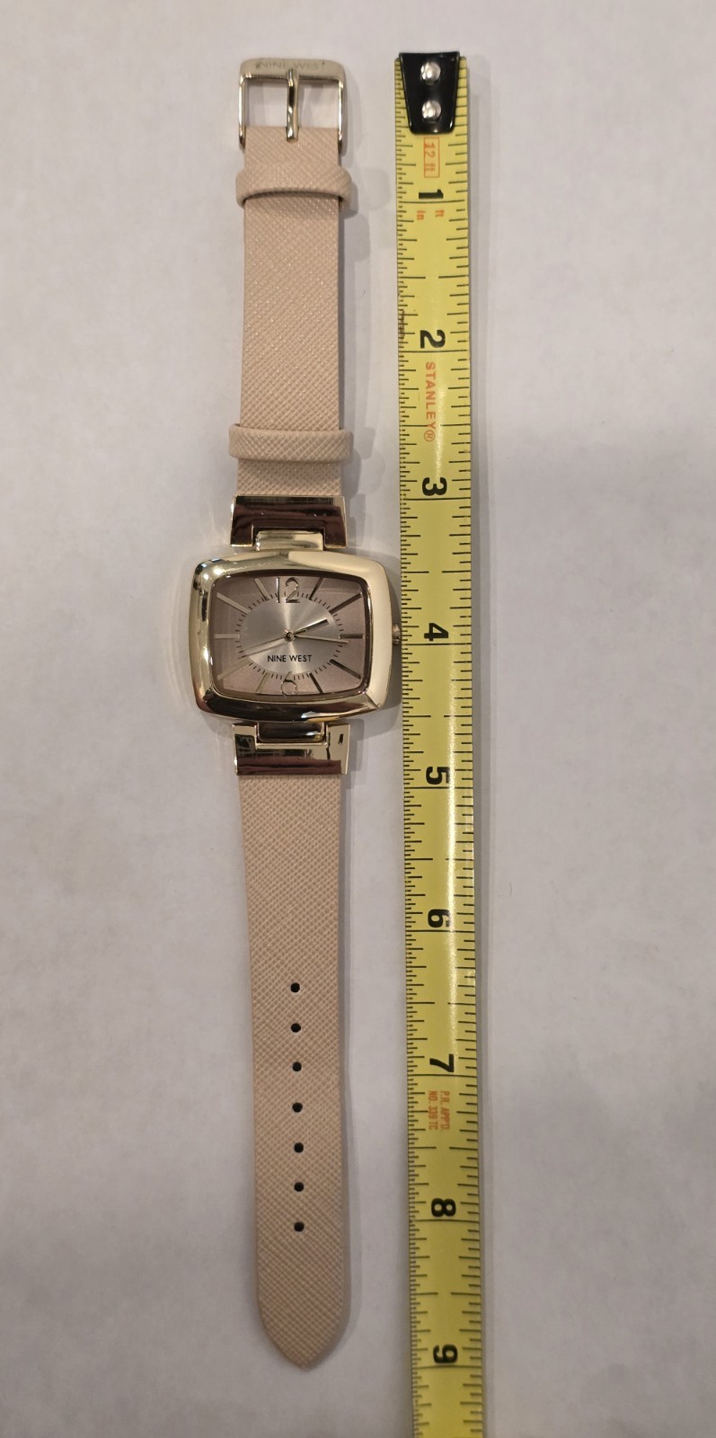 ​Nine West Women’s Gold-Tone Watch NW/1856YF | Blush Pink Textured Strap *Works*