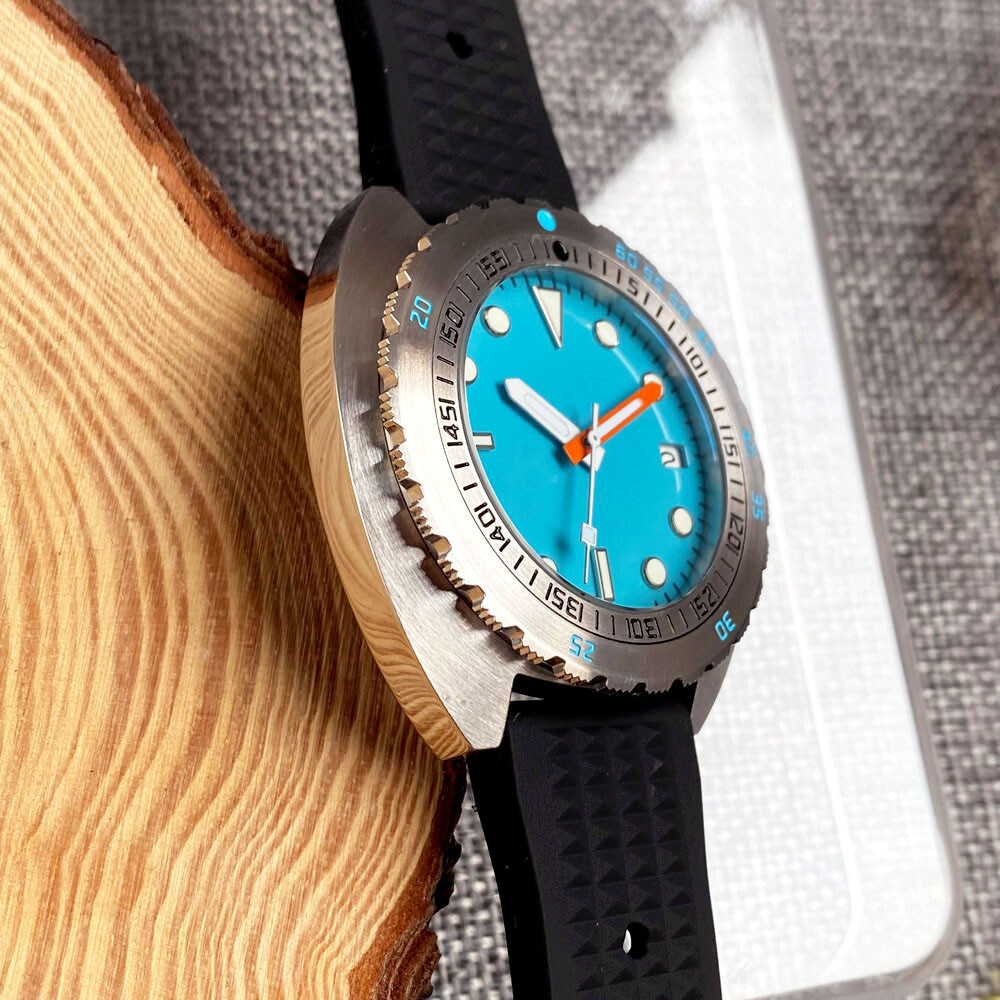 20ATM 42mm Tandorio Blue Dial NH35A Automatic Diving Mens Watch Sapphire glass
