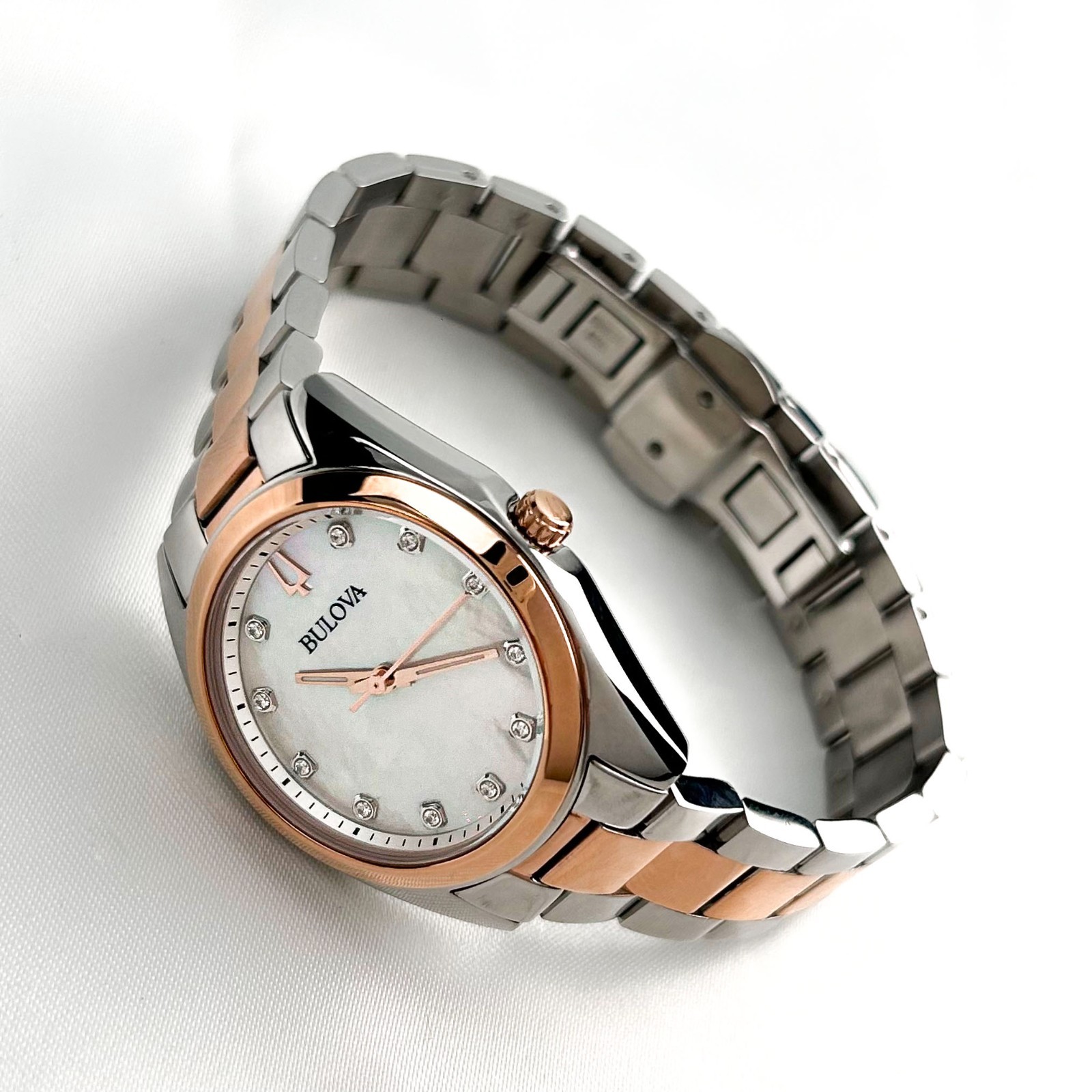 New w/box/Bulova 98P207 Surveyor Women’s Quartz Diamond Accent Watch 31mm
