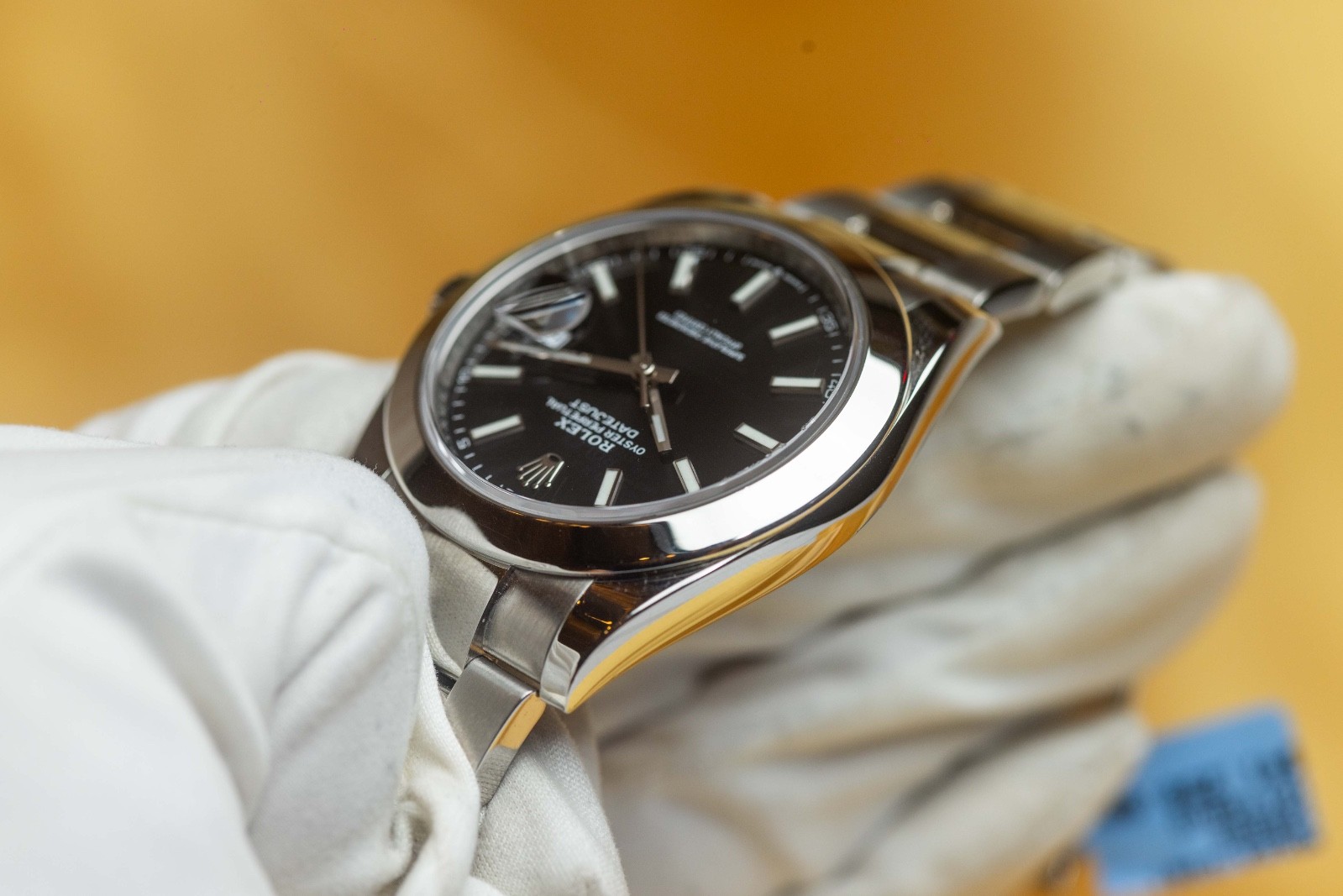 Rolex Datejust 41 Black Stick Dial – Smooth Bezel, Oyster Bracelet – 126300