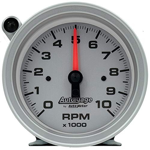 233909 Auto Gage 3-3/4″ Tachometer 0-10,000 RPM w/Silver Dial & Shift-Light