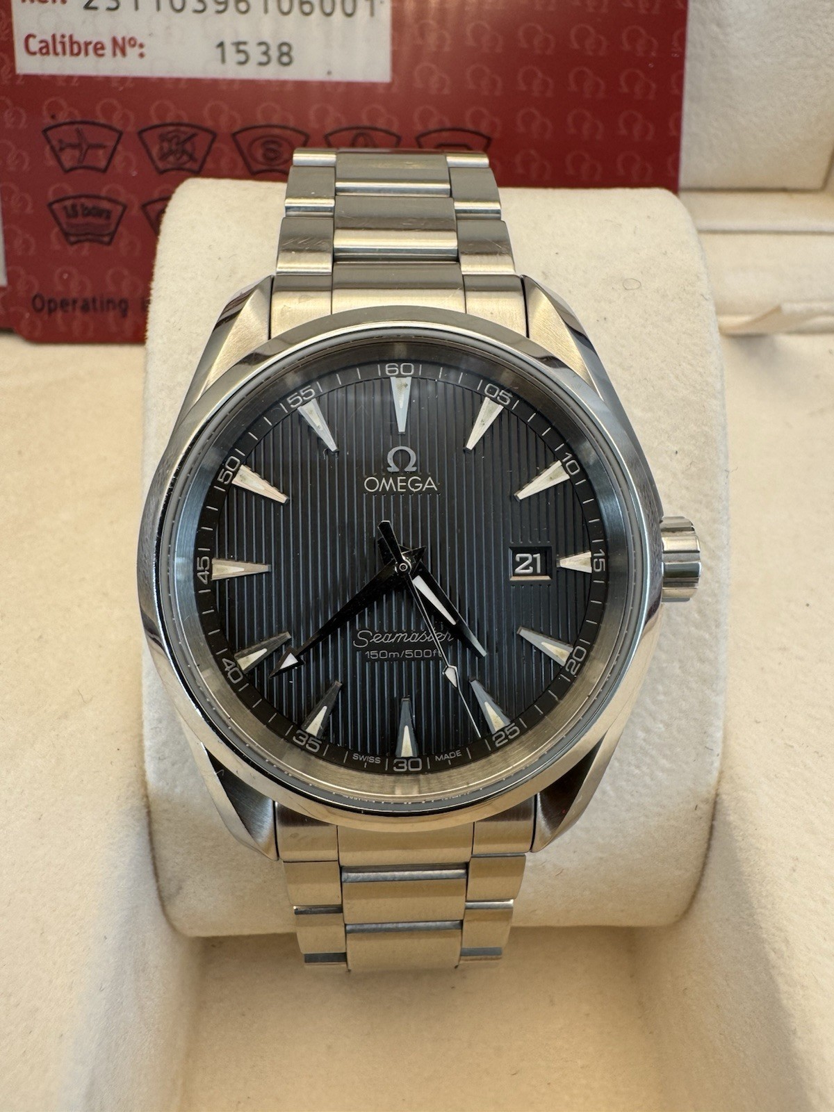 OMEGA Seamaster Aqua Terra Grey Dial Watch – 231.10.39.61.06.001 Box & Papers