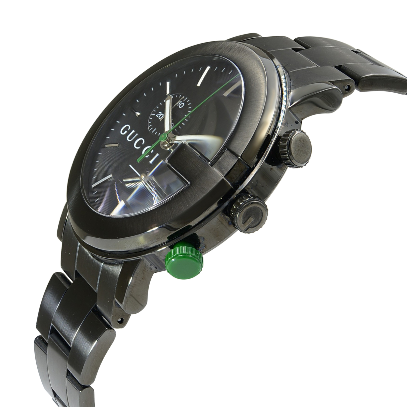 Gucci G-Chrono Black Dial PVD Stainless Steel Quartz Mens Watch YA101331