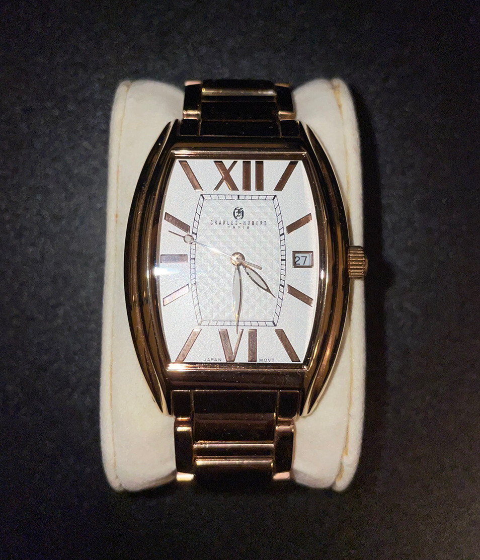 Charles Hubert Rose IP-plated Stainless Steel 32x36mm Watch