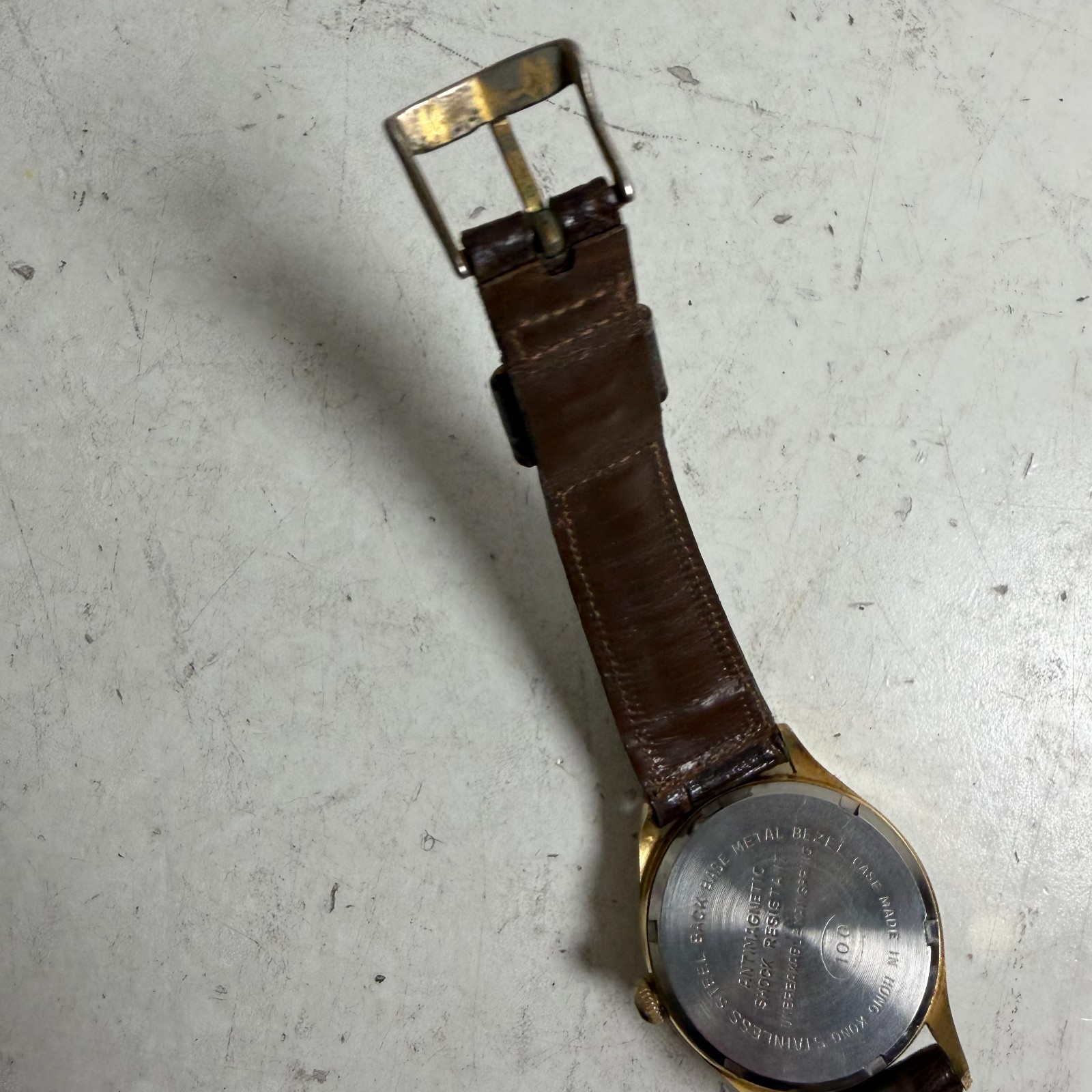 Vintage Belair Gold 17-jewel Date Display Shock Resistant Wristwatch – For Parts