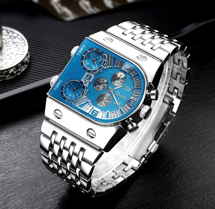 Cool Fashion Men Quartz Watch Powered 36V Battery Roman Numeral Indicators Gift