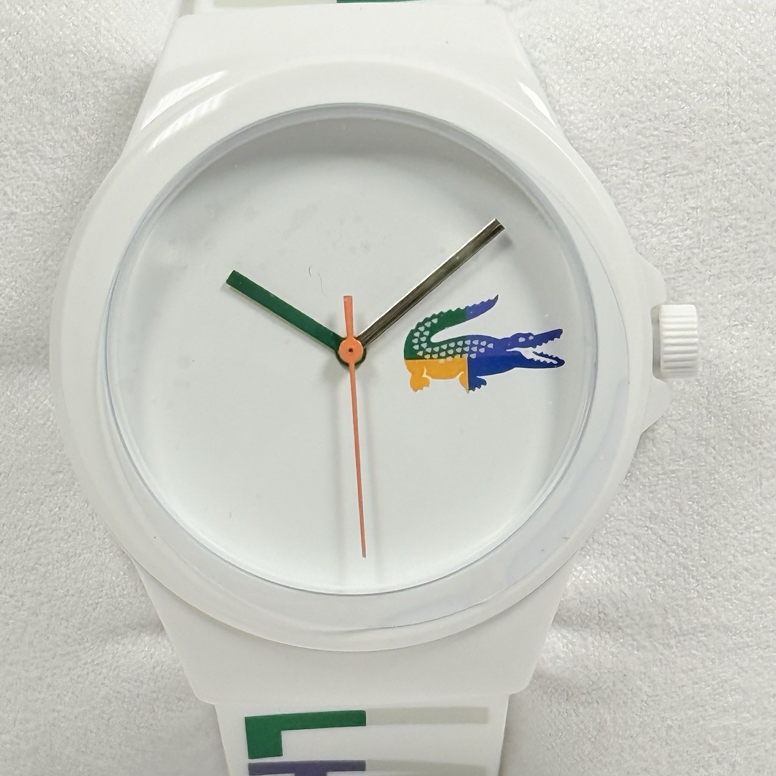 Lacoste Neocroc 2001217 White Dial Multicolored Silicone Strap 38mm Women Watch