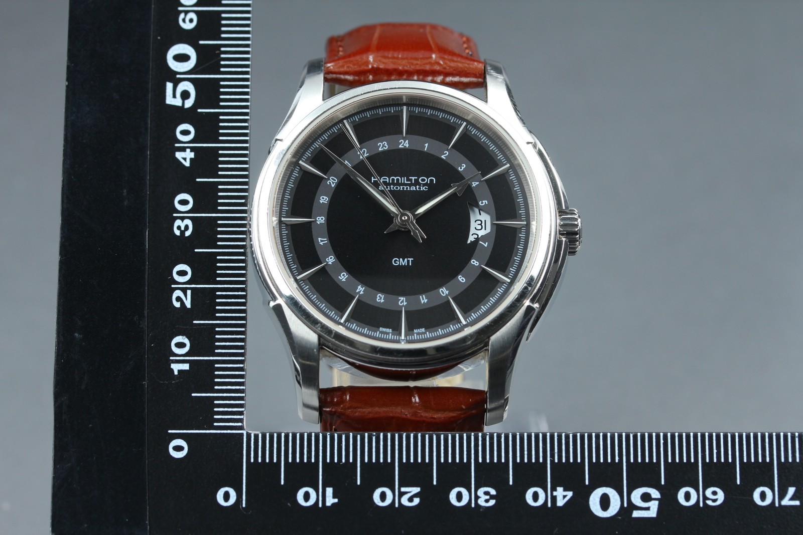 Hamilton Jazzmaster Traveler GMT Automatic Black Dial Men’s Watch 42mm JAPAN