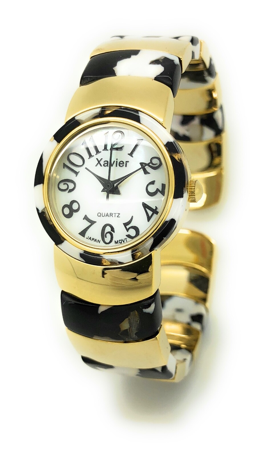 Wincci Ladies Acrylic and Metal Bangle Cuff Fashion Watch Easy to Read Numbers