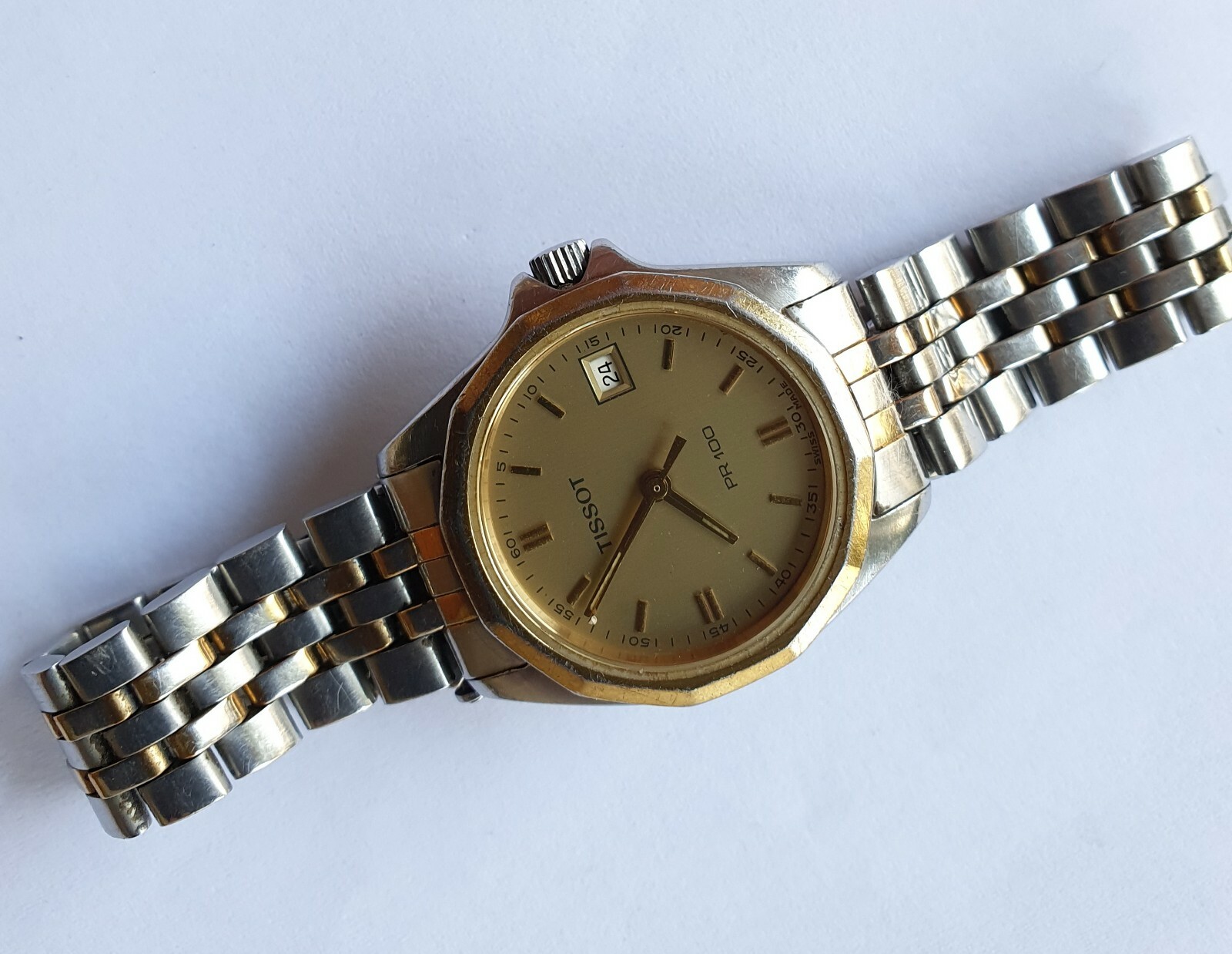 Vintage Ladies TISSOT PR100 Quartz V8 ETA956412 All Steel Sr.No. P342/442 Swiss