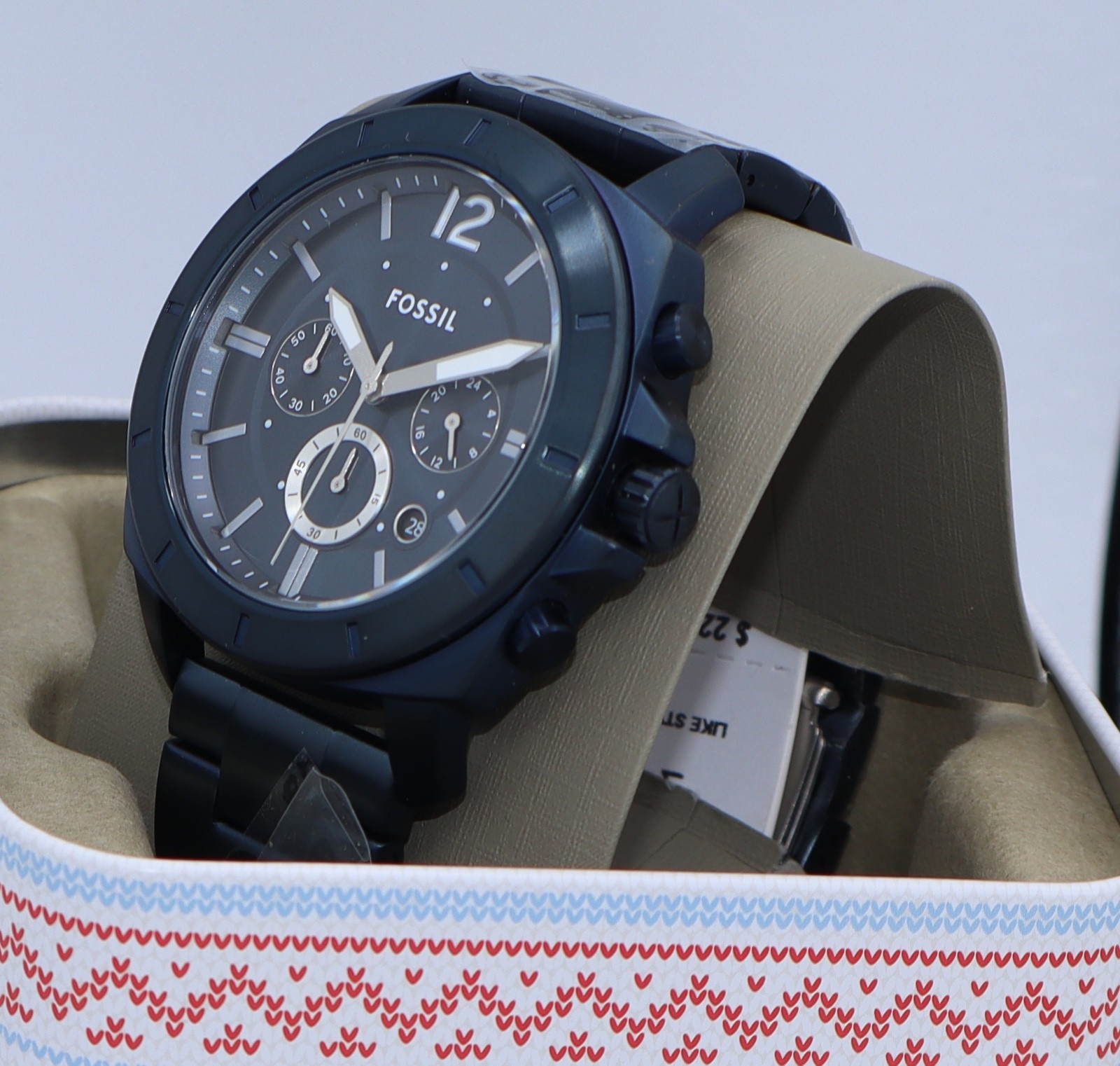Fossil Privateer Sport IP Navy Blue Chronograph BQM7124 Mens Watch