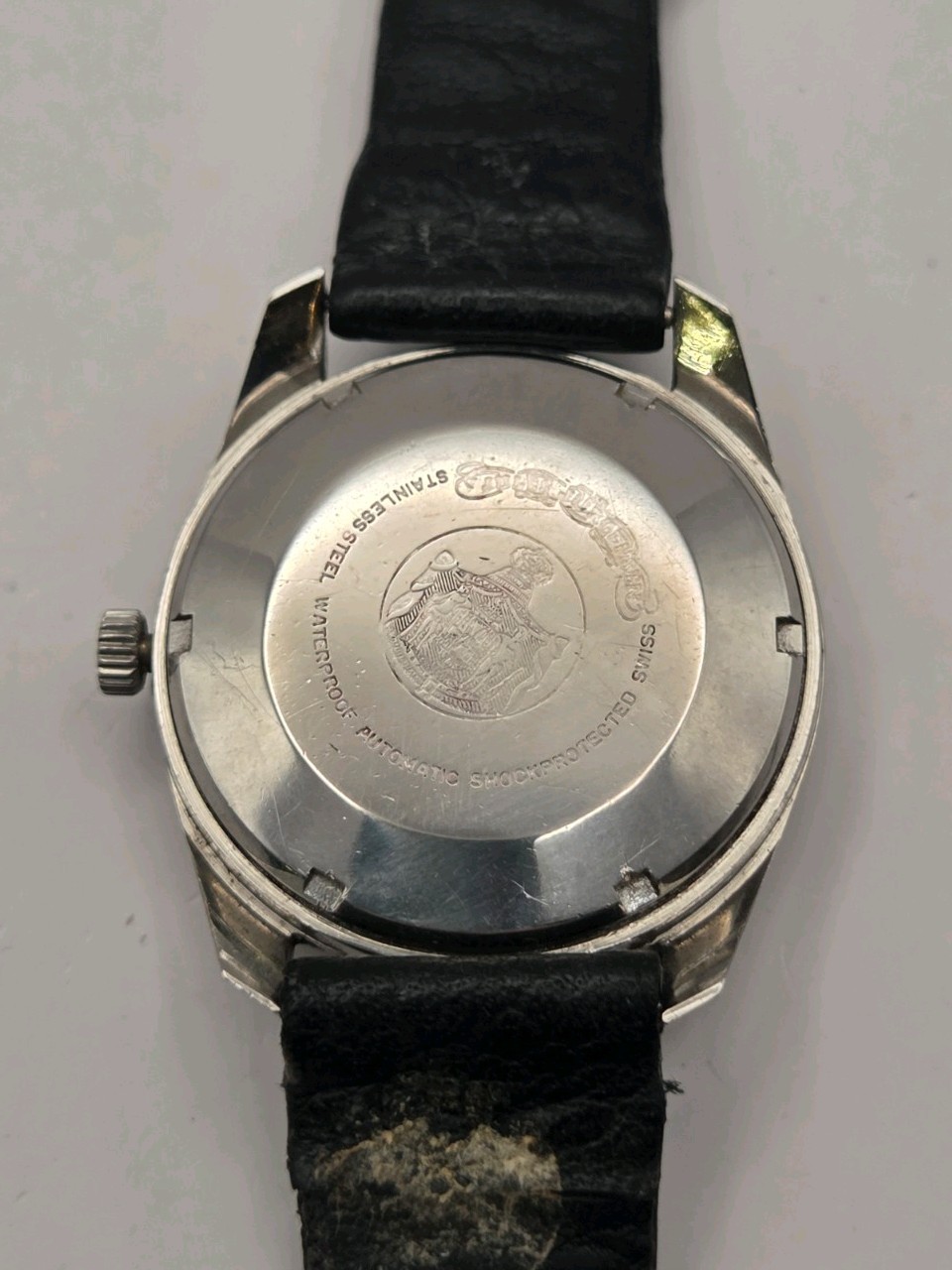 Vintage Jules Jurgensen 17 Jewel Automatic Date Watch, Stainless Steel, Running