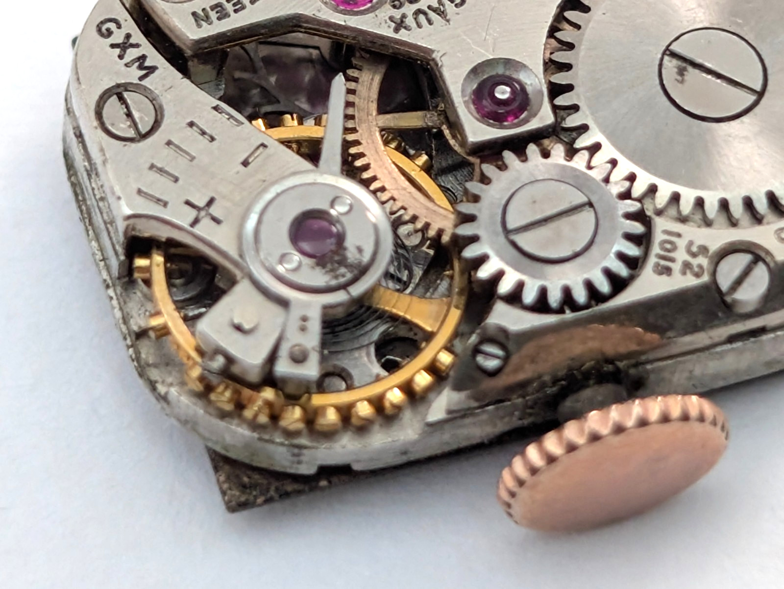 Vintage GIRARD PERREGAUX 17j Black Dial Ladies Watch Movement 11mm PARTS REPAIR