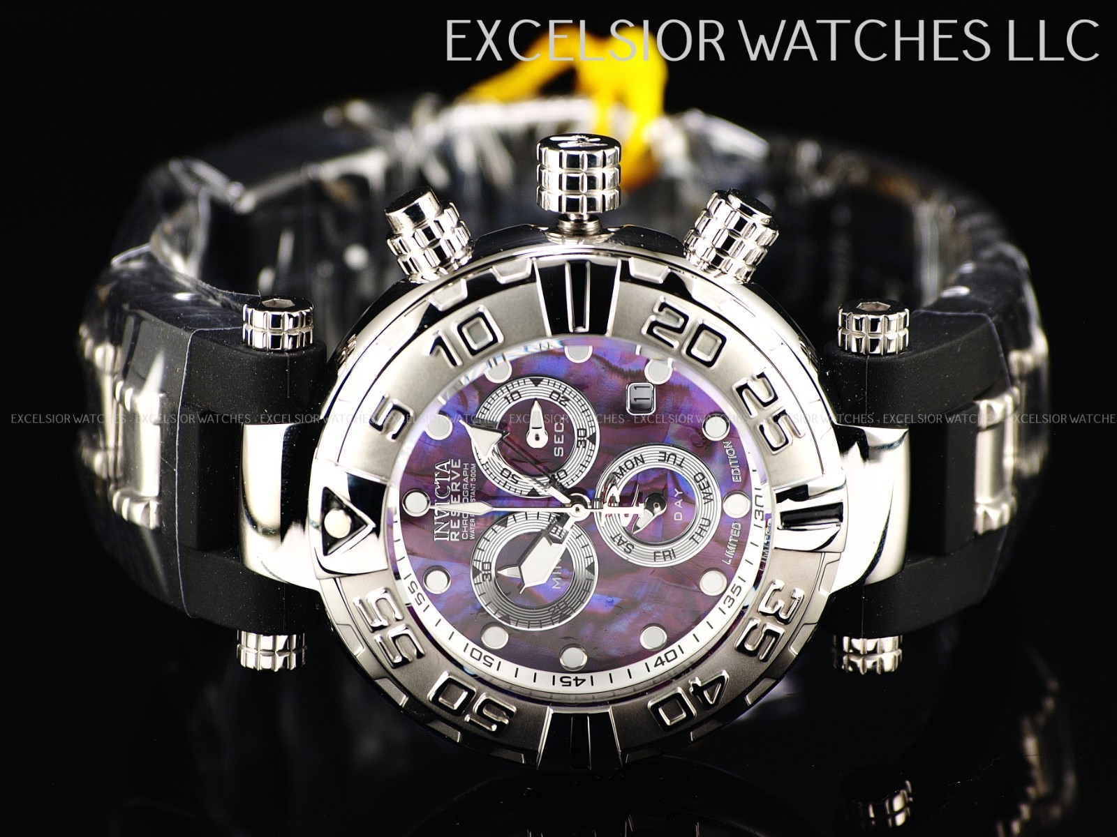 New INVICTA Men’s 47mm LE Subaqua Noma I Swiss Chrono Purple Abalone SS Watch