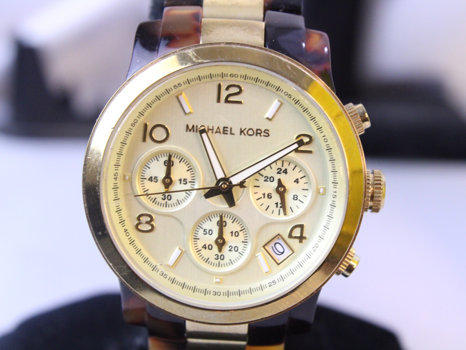 Michael Kors Stainless Steel Analog Watch Gold & Tortoise Brown MK-5138