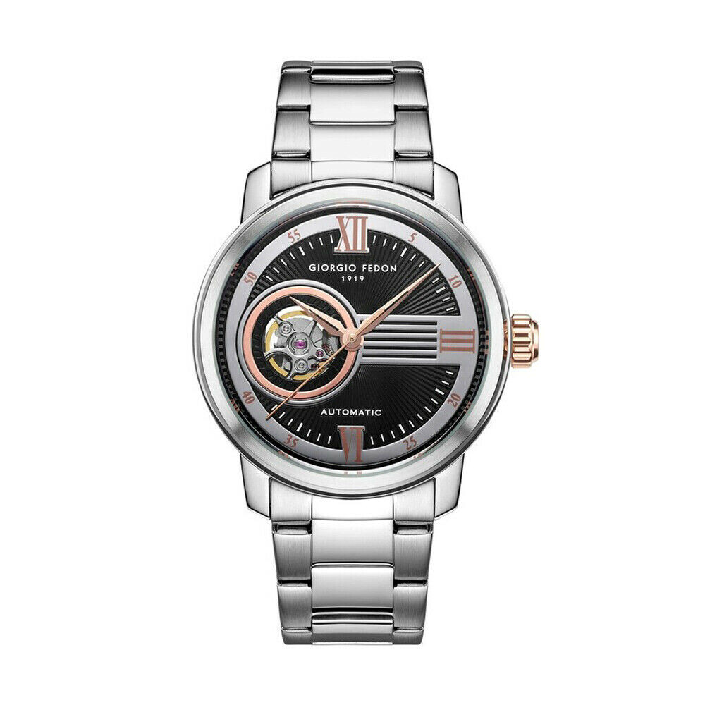 Giorgio Fedon 1919 PCQ Automatic Black/Rose Gold Dial Men’s Watch 43mm GFCQ004