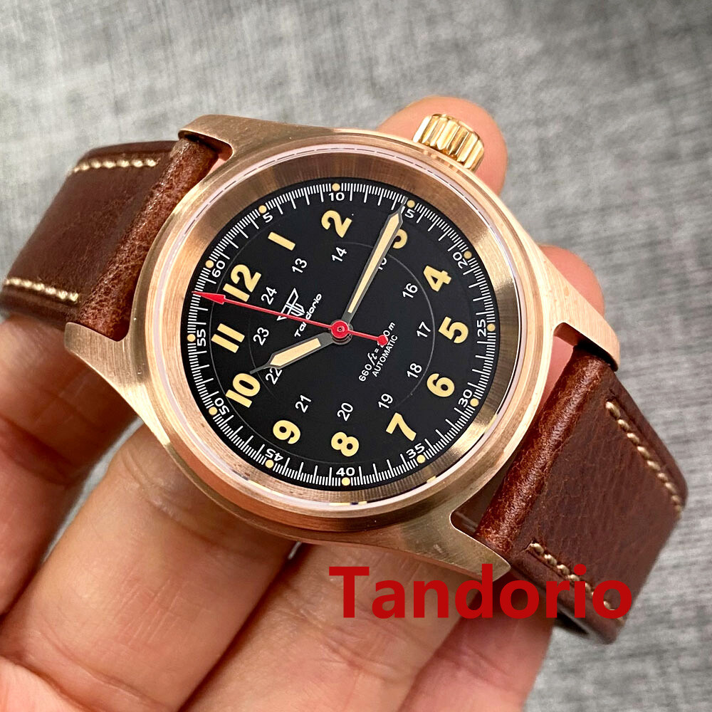 Classic 36mm Pilot Bronze Watch For Men 20ATM Diver Sapphire Glass NH35A Miyota