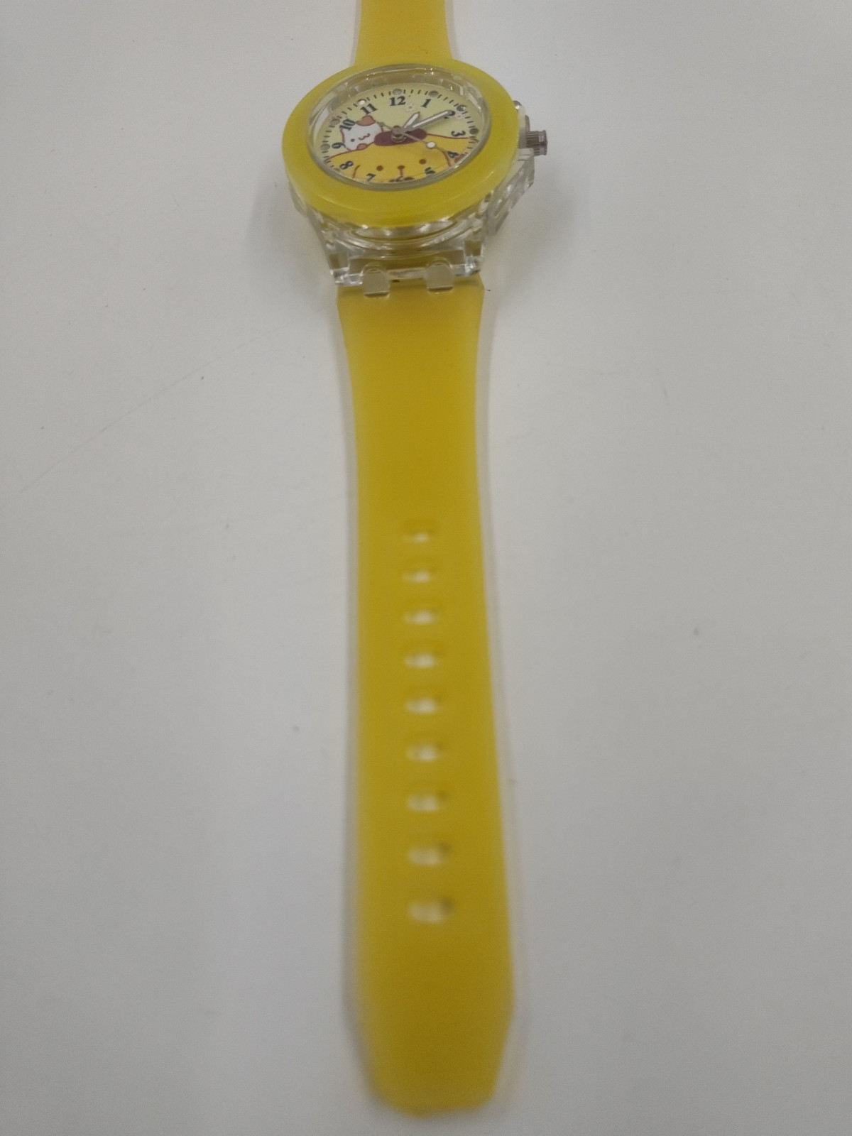 Kids Silicone Band Watch Quartz Analog Wristwatches Girls Lovely Yellow Watches