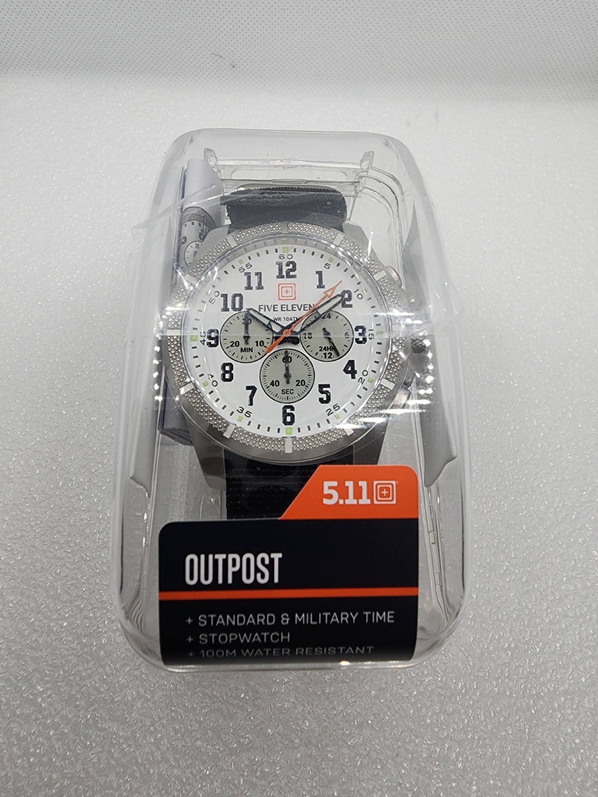 5.11 Five Eleven Tactical Chronograph Gunmetal Military White Army EDC OPS Watch
