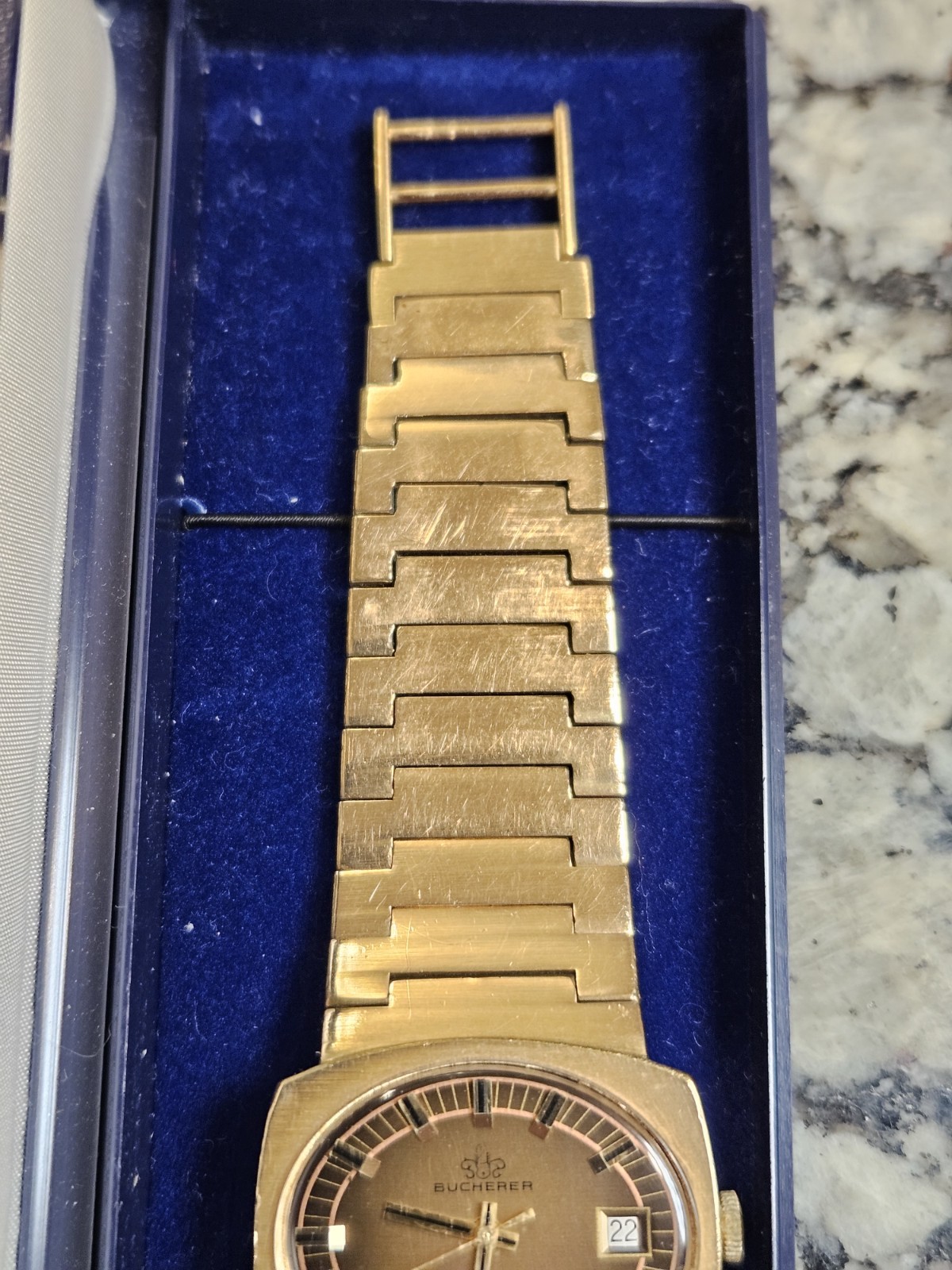 Bucherer Automatic Vintage Mens Swiss Watch T5612D 10 Micron Gold Plate Works