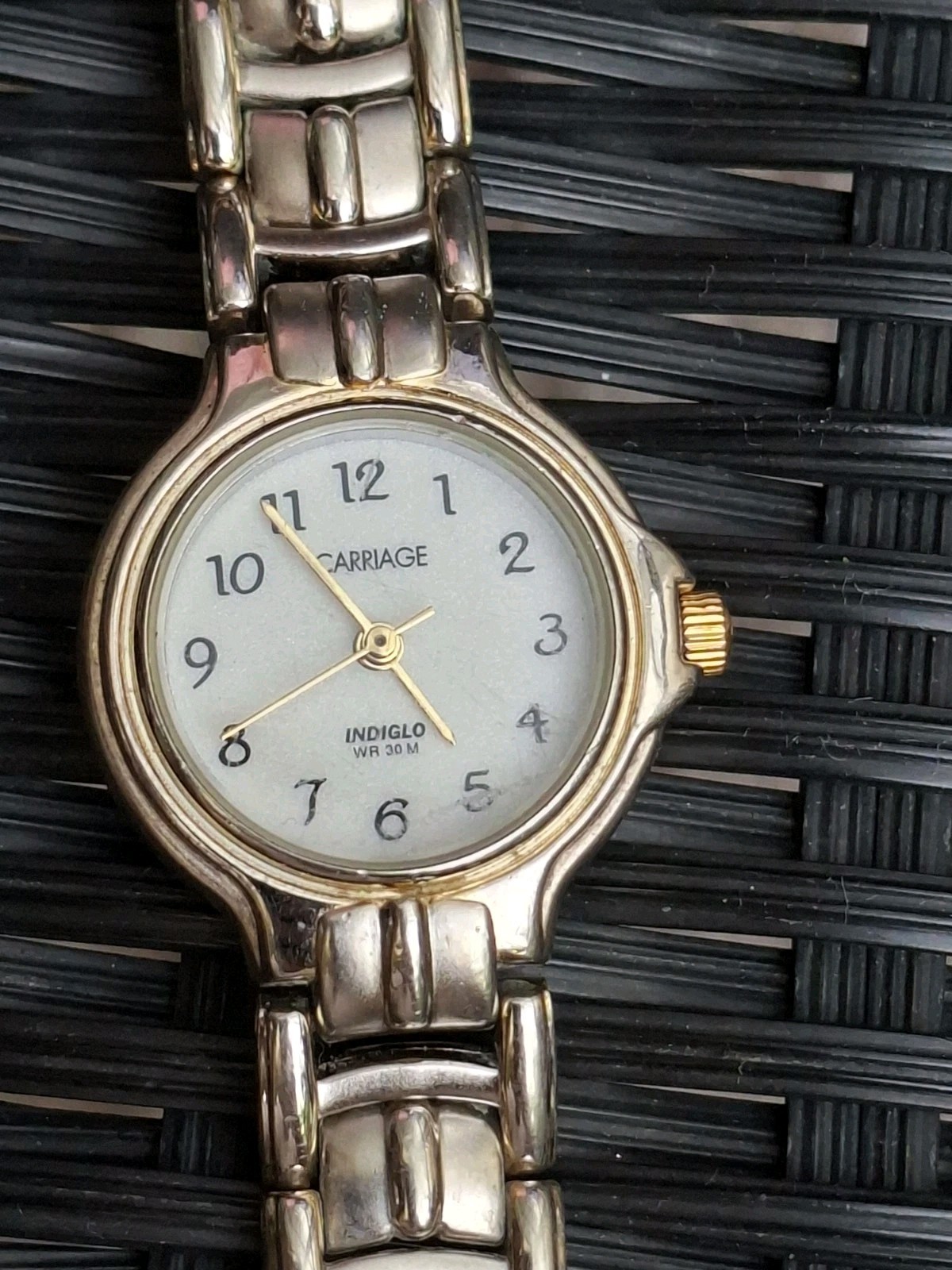 Carriage by Timex gold toneIndiglo function quartz ladies watch