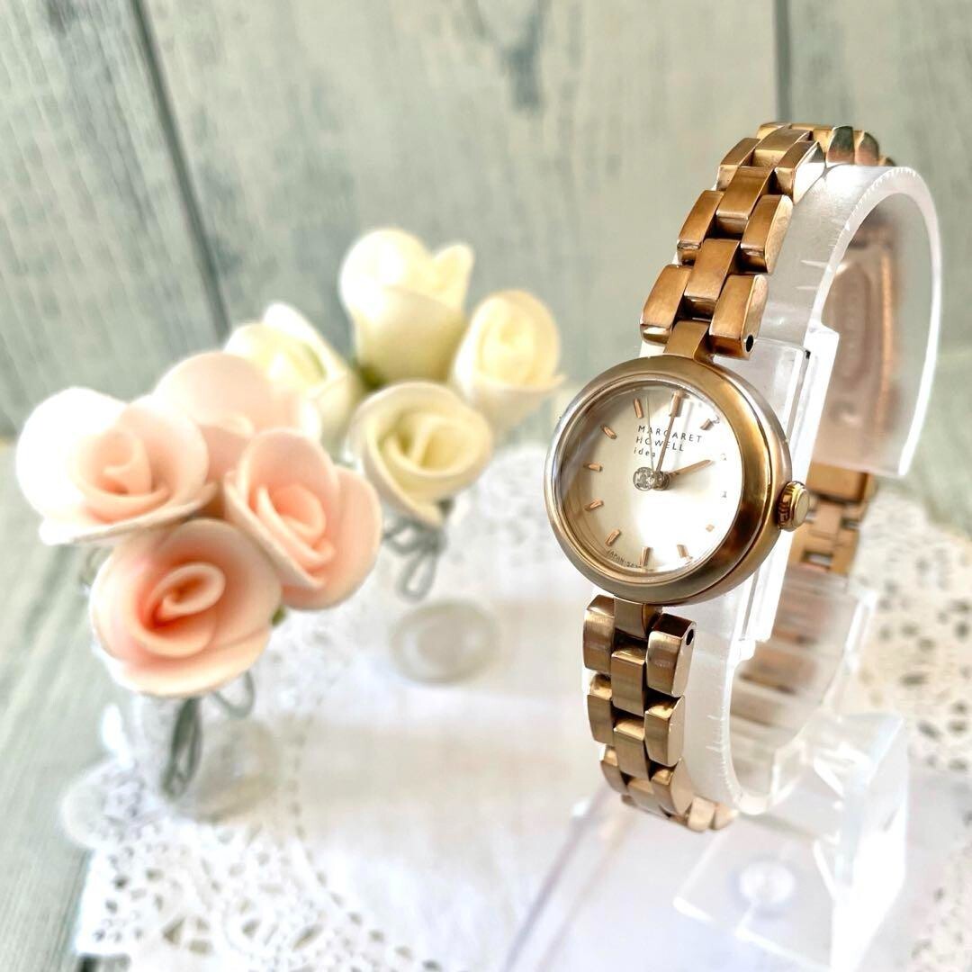 MARGARET HOWELL Watch Rhinestone Round Check description