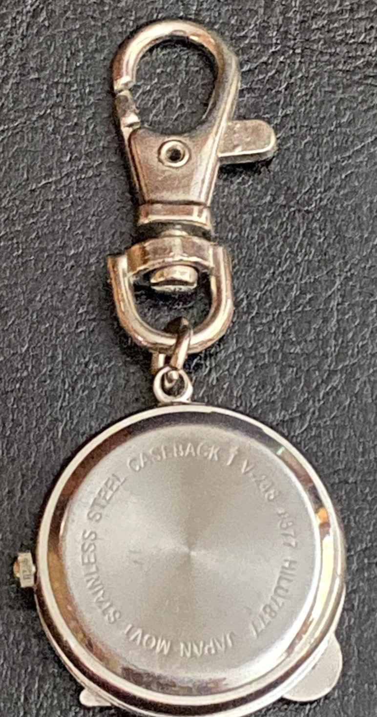Monogram Flip Cover Clip-on Watch, Pink & Silvertone – Needs Battery