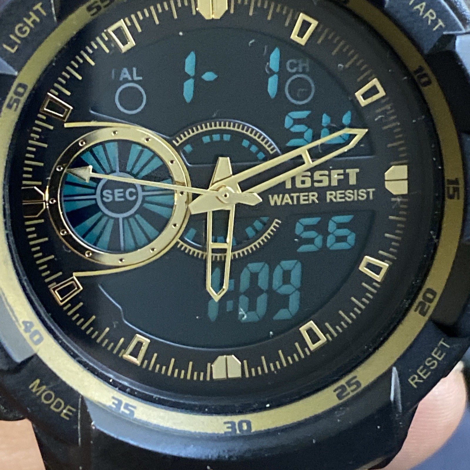FMD FMDXGE009 v372 Plastic Bezel Quartz Analog +Digital Men’s Watch New Battery
