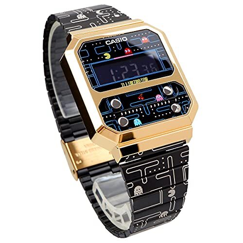 Casio A100WEPC-1B Men’s Digital Watch Reprint Design Pac-Man Collaboration