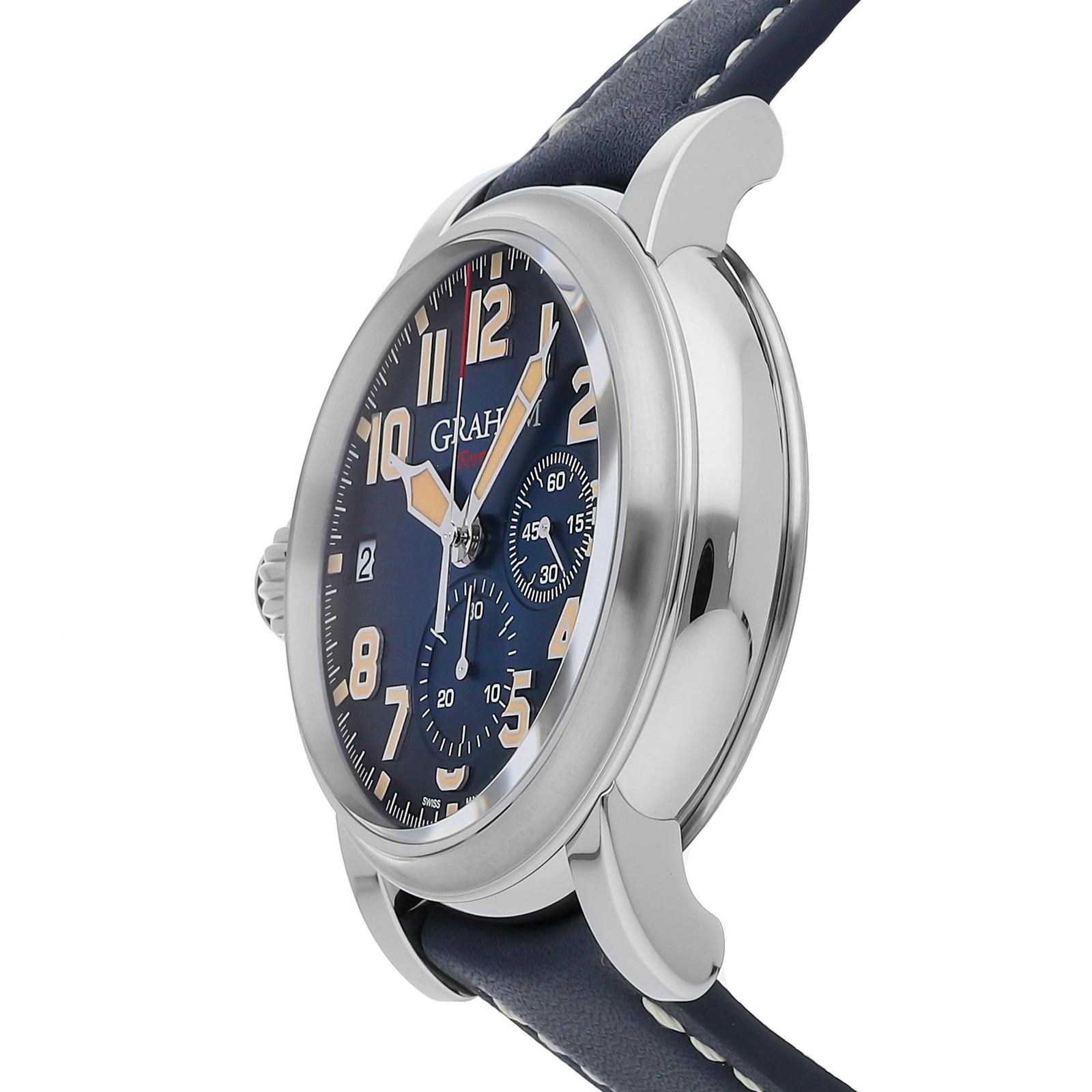 Graham Fortress Left Hand Limited Edition Steel Auto 47mm Blue 2FOAS.U01A.L129B