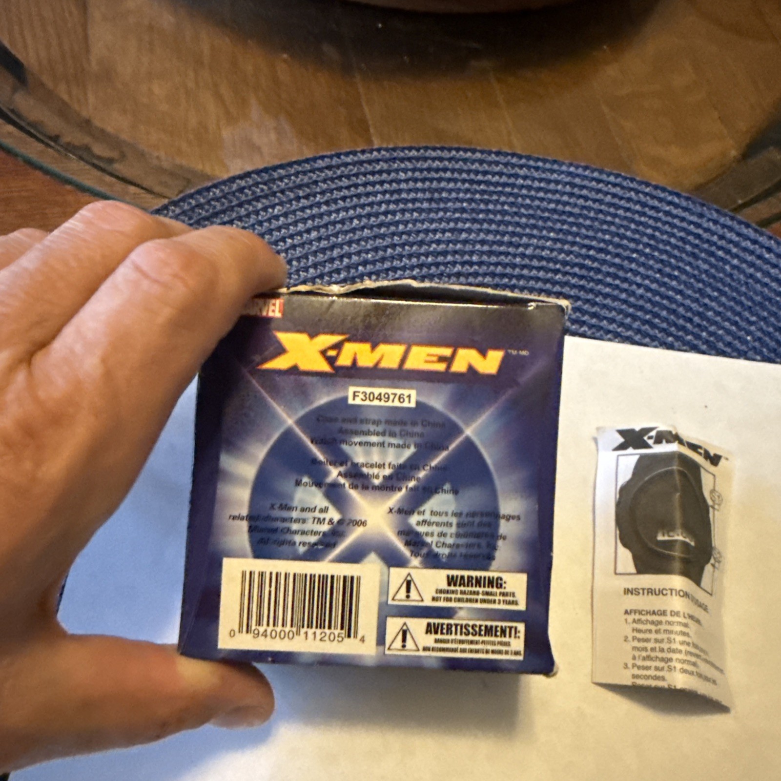 MARVEL X-MEN WOLVERINE DIGITAL WRISTWATCH 2006 BLUE & BLACK BAND WATCH New