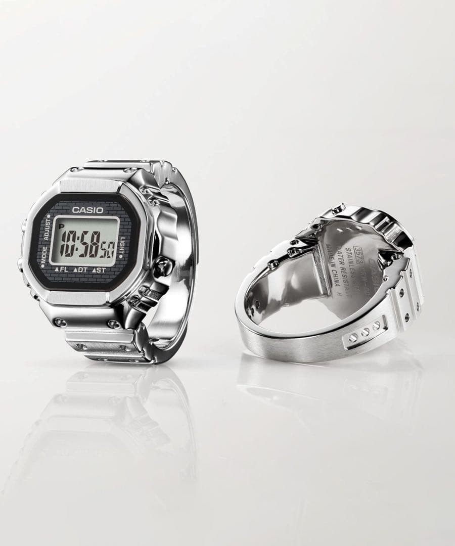 at Ginza CASIO Ring Watch G SHOCK Silver New and