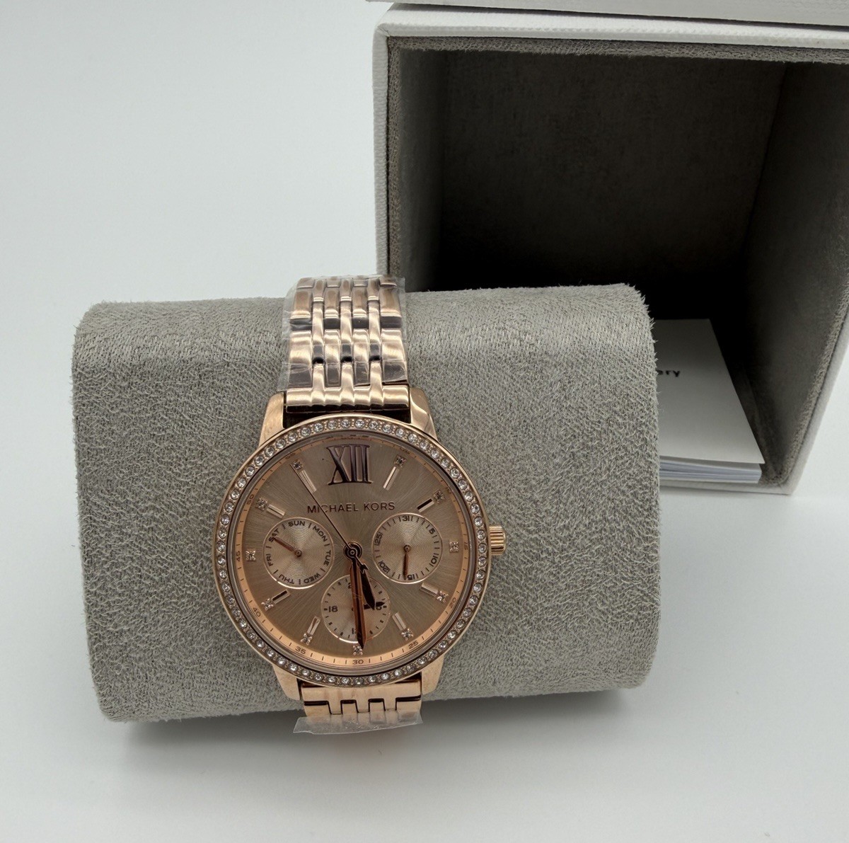 Michael Kors MK01081 Multifunction Quartz Rose Gold SS 35mm w/ Box Papers