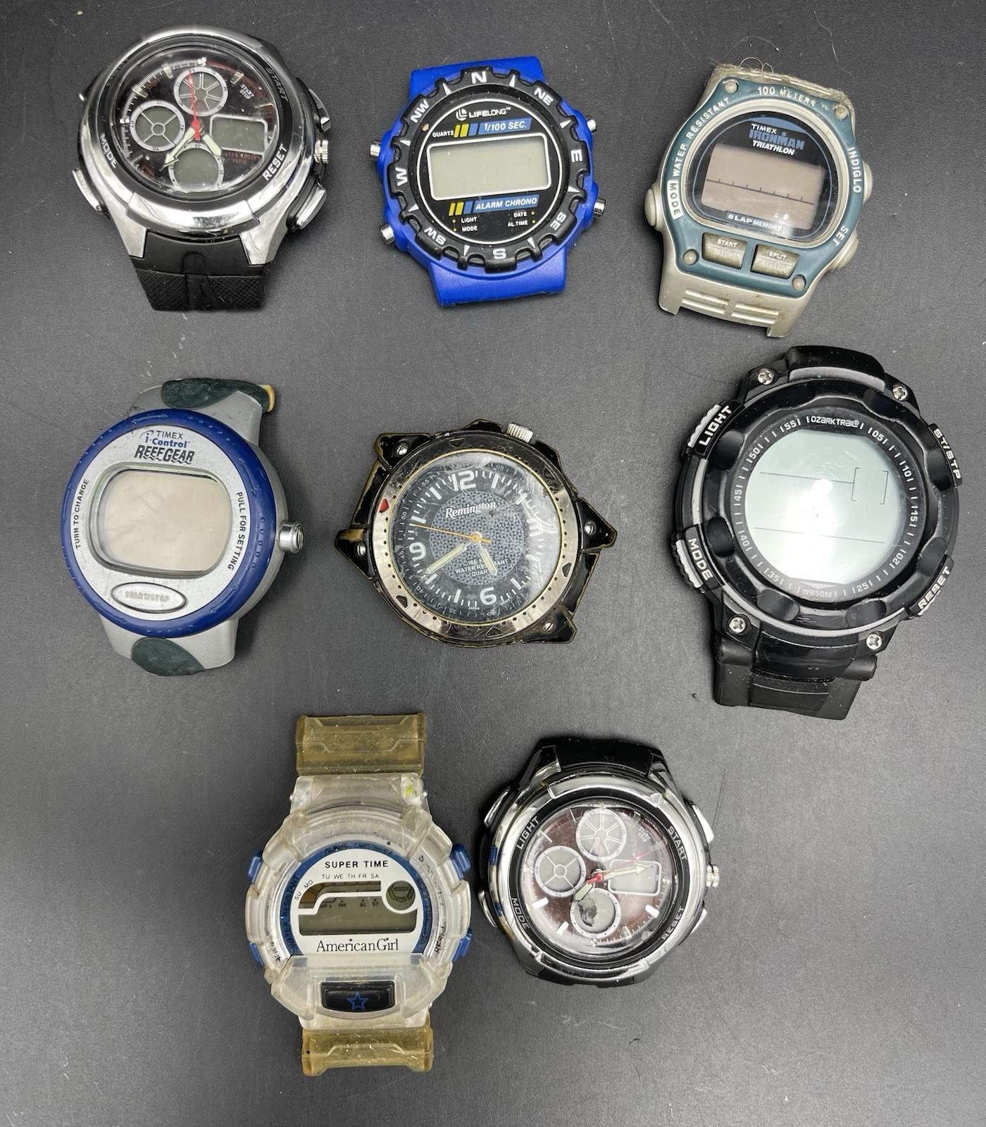 Vintage Watch Faces Lot 8 Faces Various Brands Condition, Parts and Pieces
