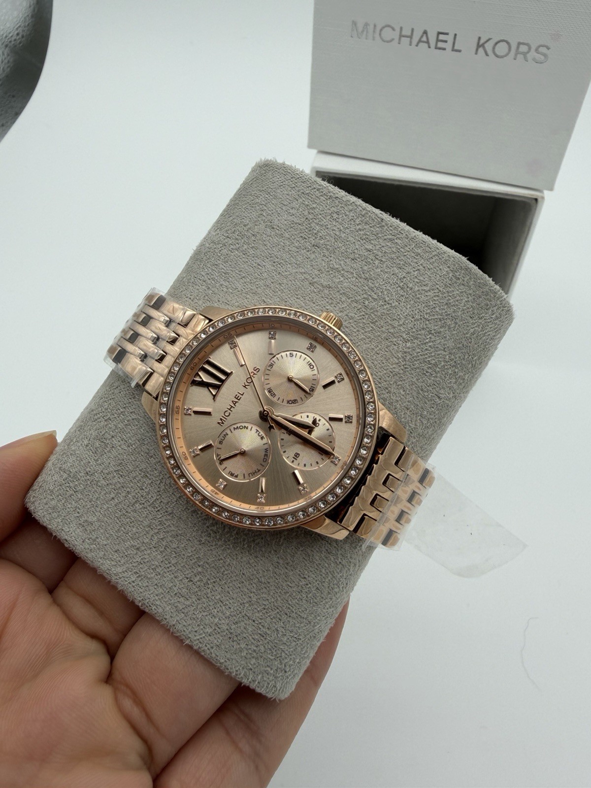 Michael Kors MK01081 Multifunction Quartz Rose Gold SS 35mm w/ Box Papers