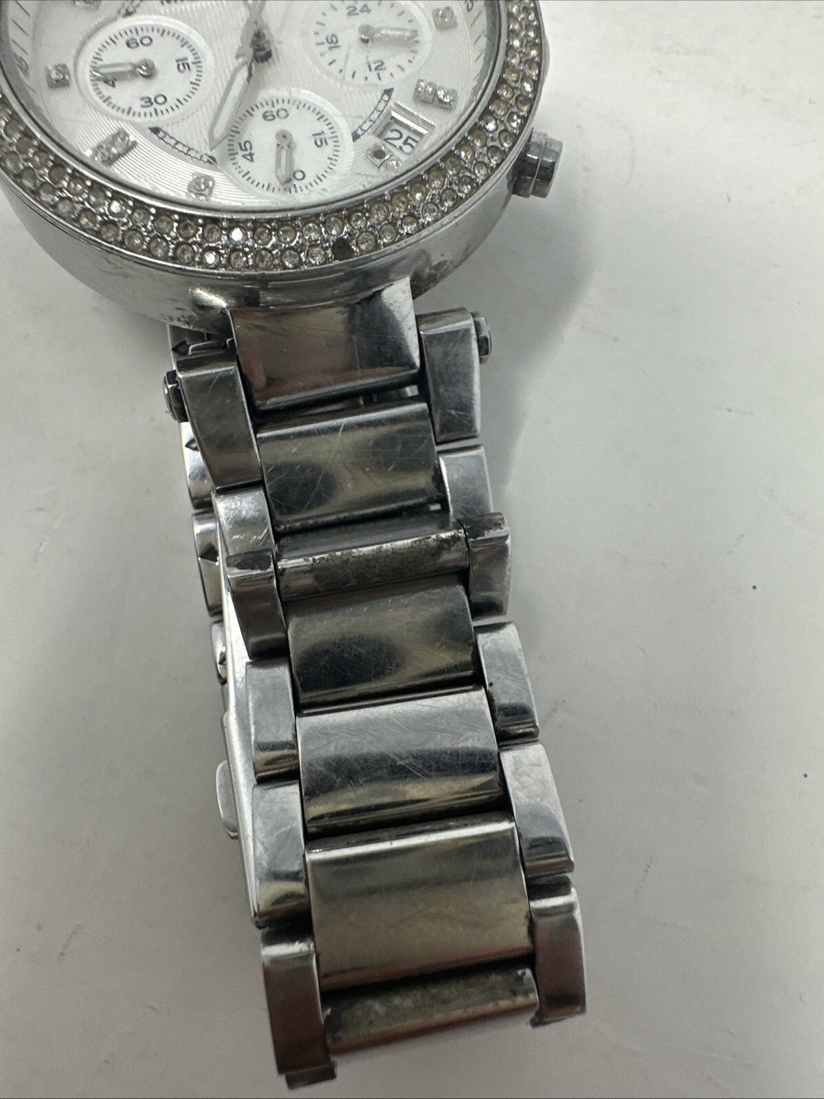 Michael Kors Parker Ladies Chronograph Watch MK-5353 Stainless Needs New Battery