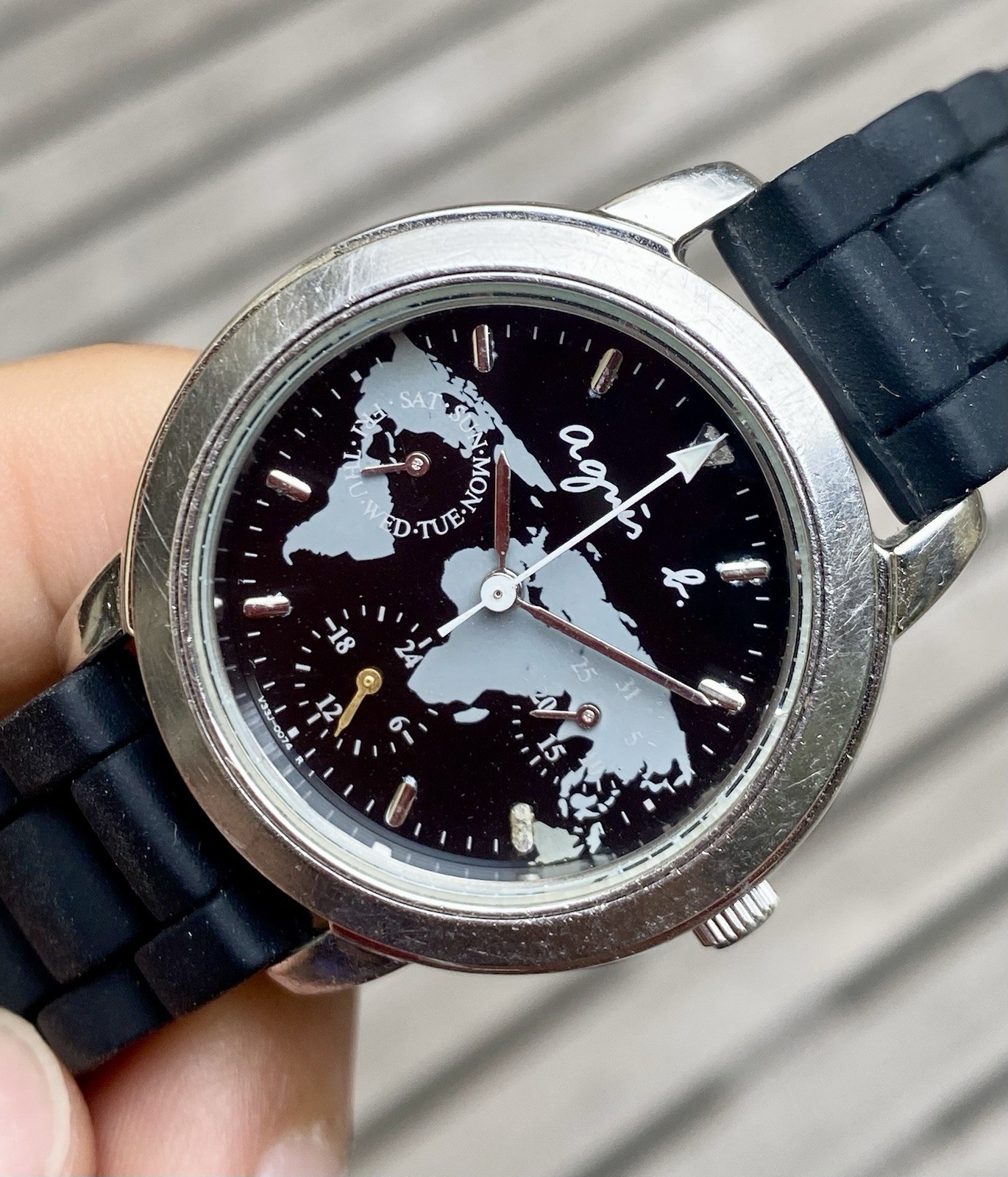 Seiko Agnes B Calendar JDM Quartz Watch 33mm Stainless Steel Made In Japan