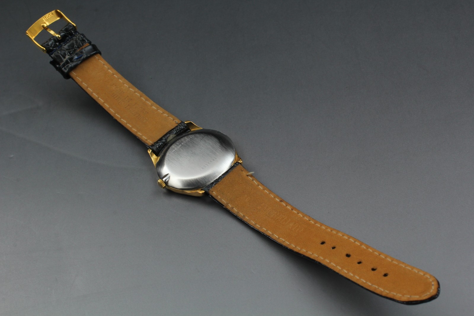 Near MINT Longines L847.4 Gold Roman Dial 33mm Hand Winding Men’s Watch w/ Box