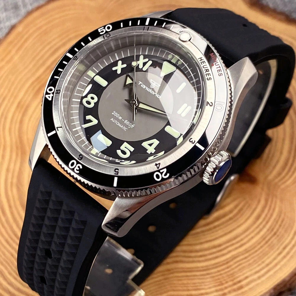 20ATM Diver Tandorio 40mm Retro Sapphire Automatic NH35A Miyota8215 Men Watch