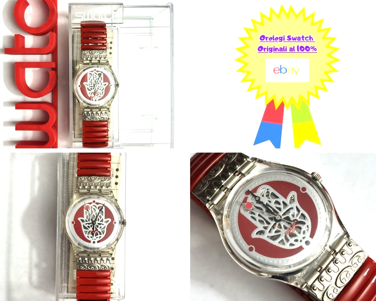 Swatch Gent NOS GK213 Wise Hand Vintage Wristwatch Years 90 Flex Strap 96