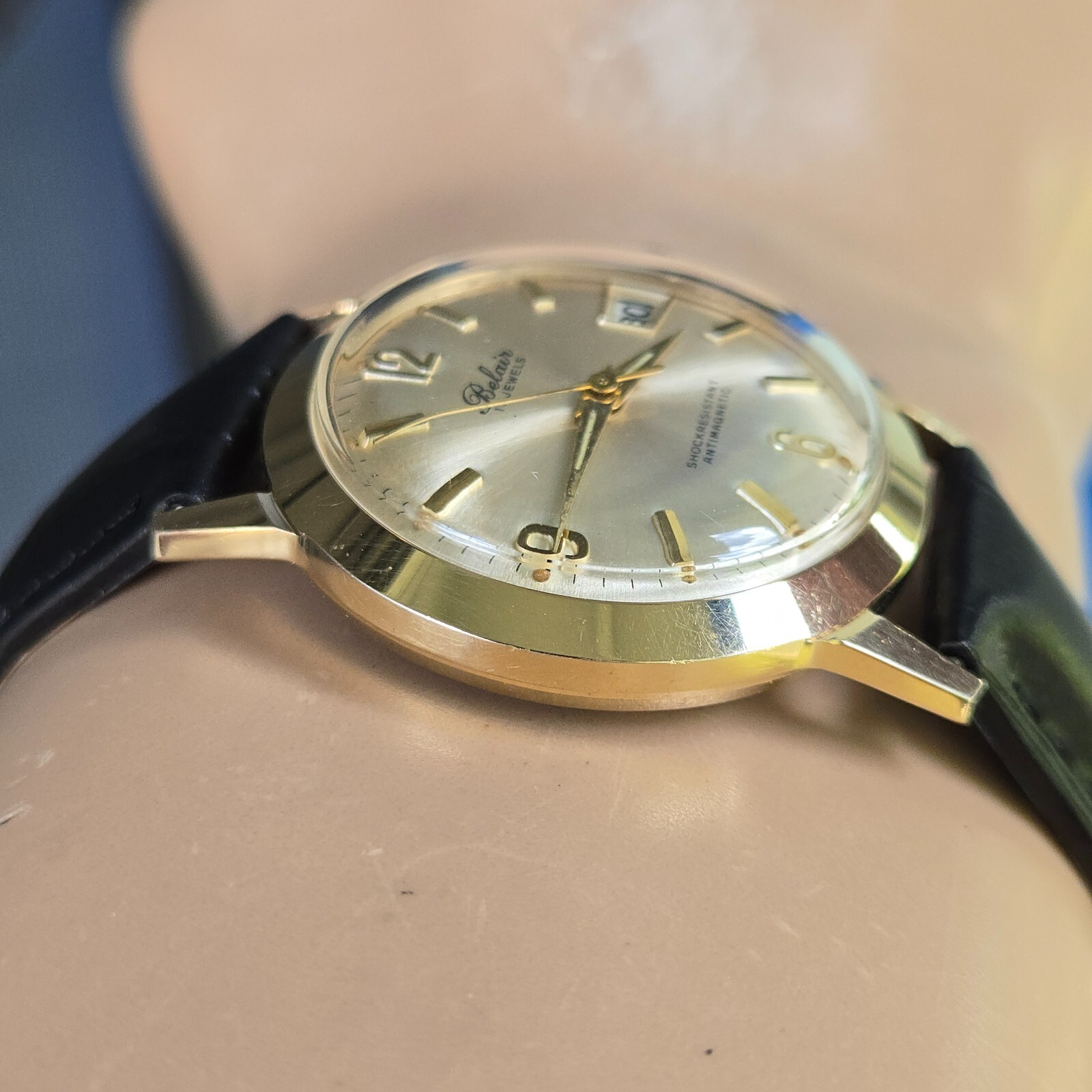 Vintage BELAIR men’s manual wind watch France Lorsa P75 17Jewels DATE 1960s