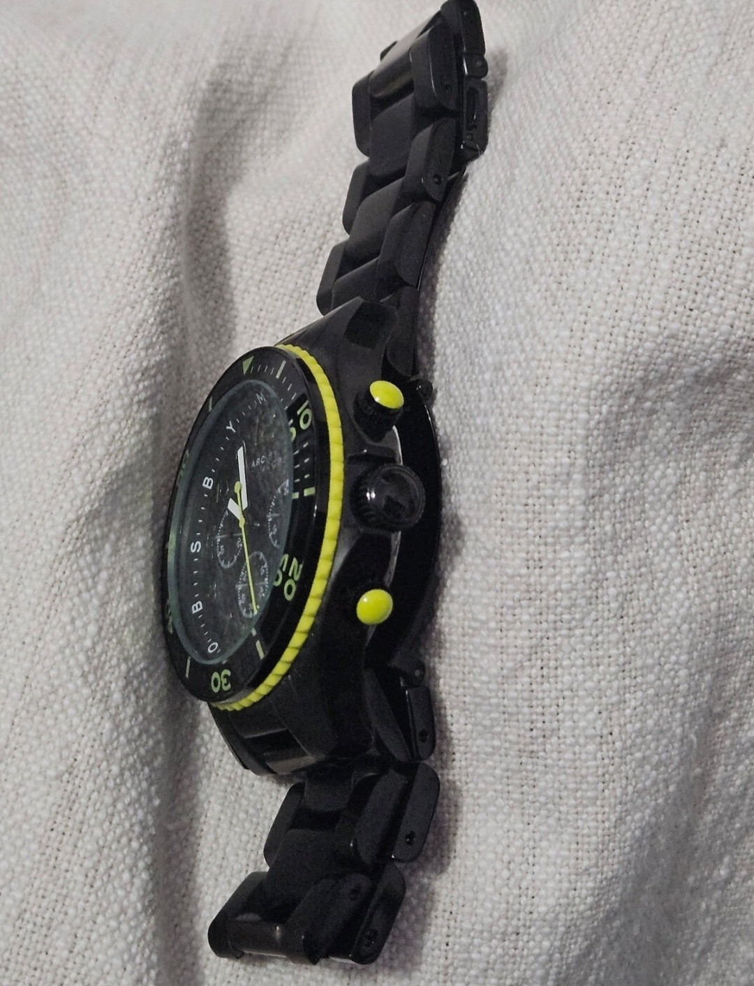 Marc by Marc Jacobs MBM3038 Chronograph Date Quartz Black/Green 50m Watch