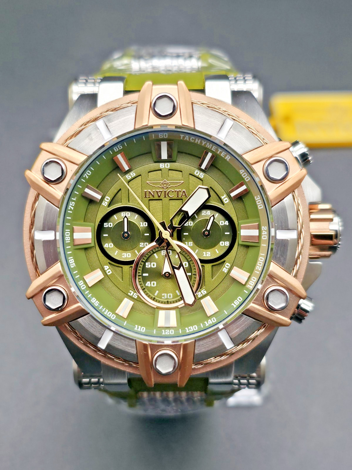 Invicta Bolt Surge Men’s Watch – 52mm, Olive Green, Steel (49809)