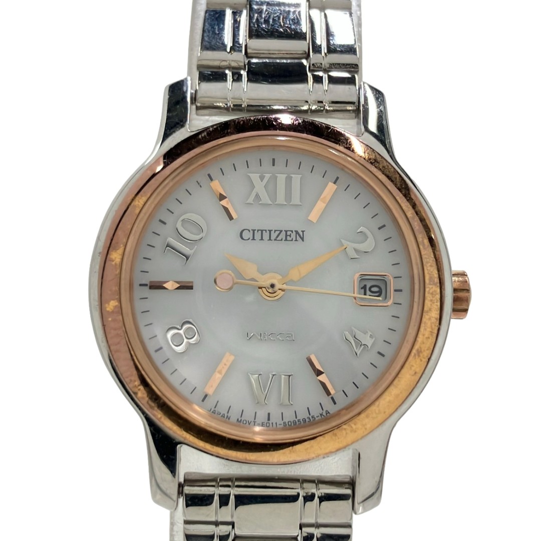 Citizen Wristwatch Wicca E011 S055369 Solar White Ladies CITIZEN