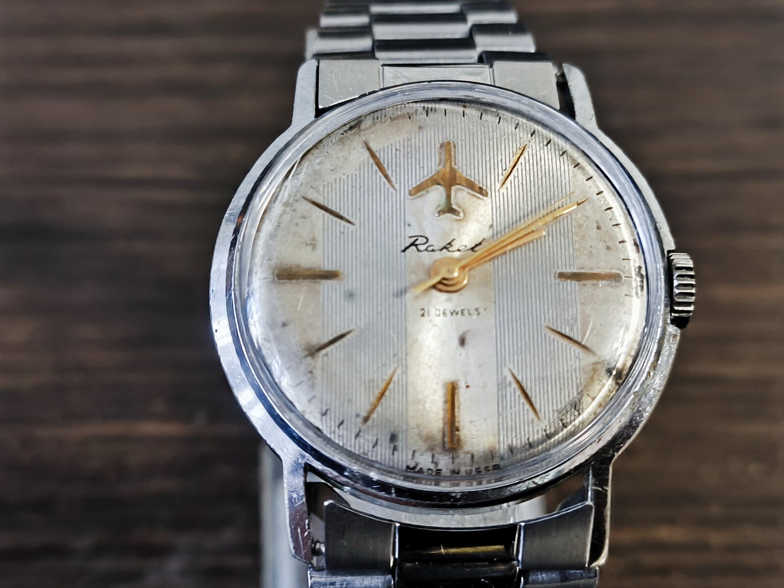 Watch RAKETA Baltika Airplane Soviet Vintage 21 stone wristwatch USSR Serviced!