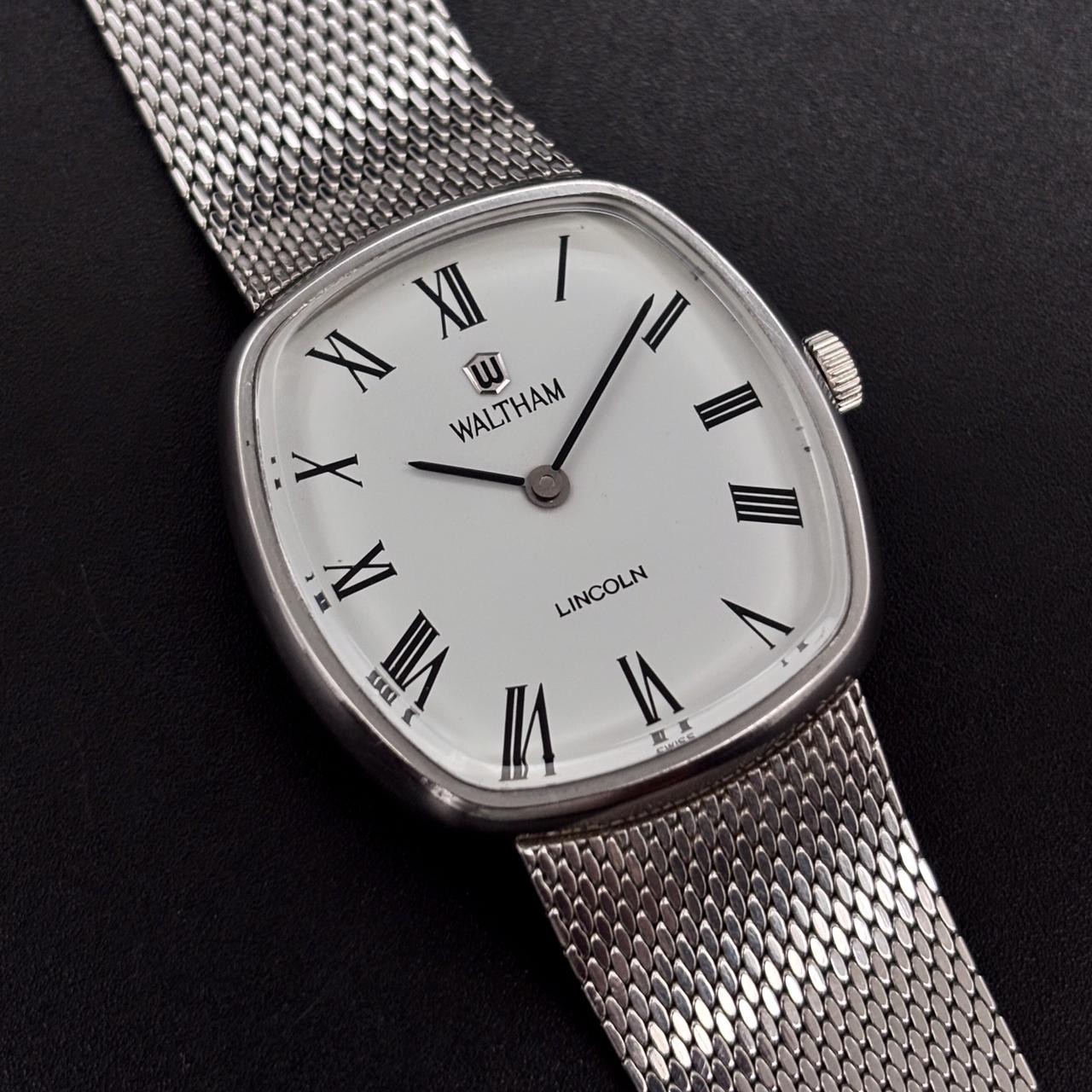 Most Rare!!! Vintage Waltham Lincoln Ellipse Manual Winding Swiss Made Men Watch