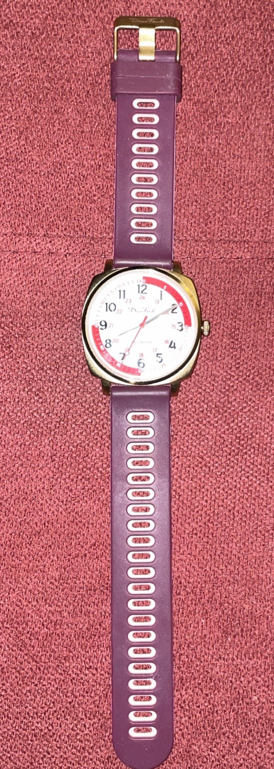 DIAO FENDI Pulsometer Rose Gold Tone Doctor/Nurse Watch Silicone Strap W-21