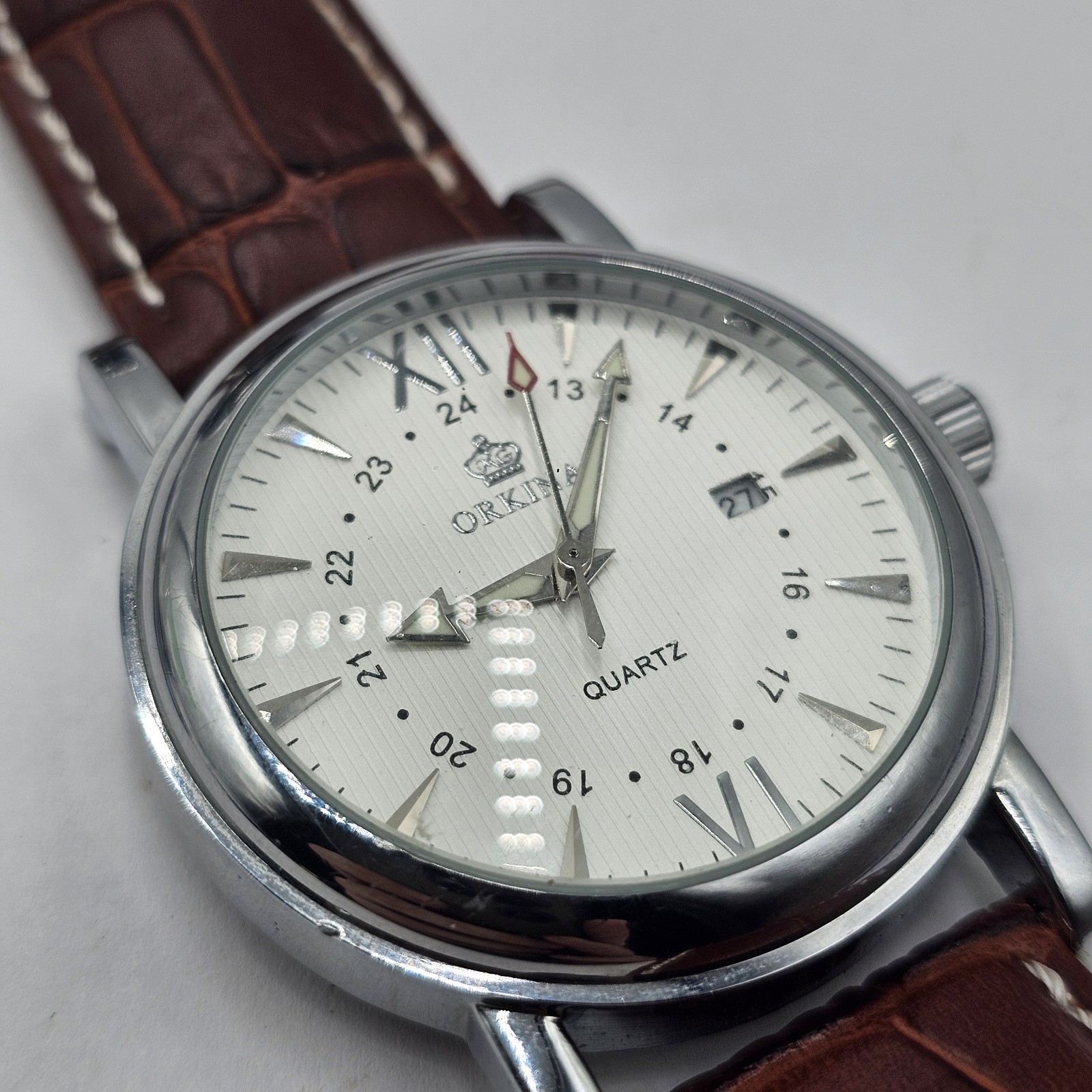Orkina Men’s Watch With Date Indicator Great Condition Needs Battery & Buckle