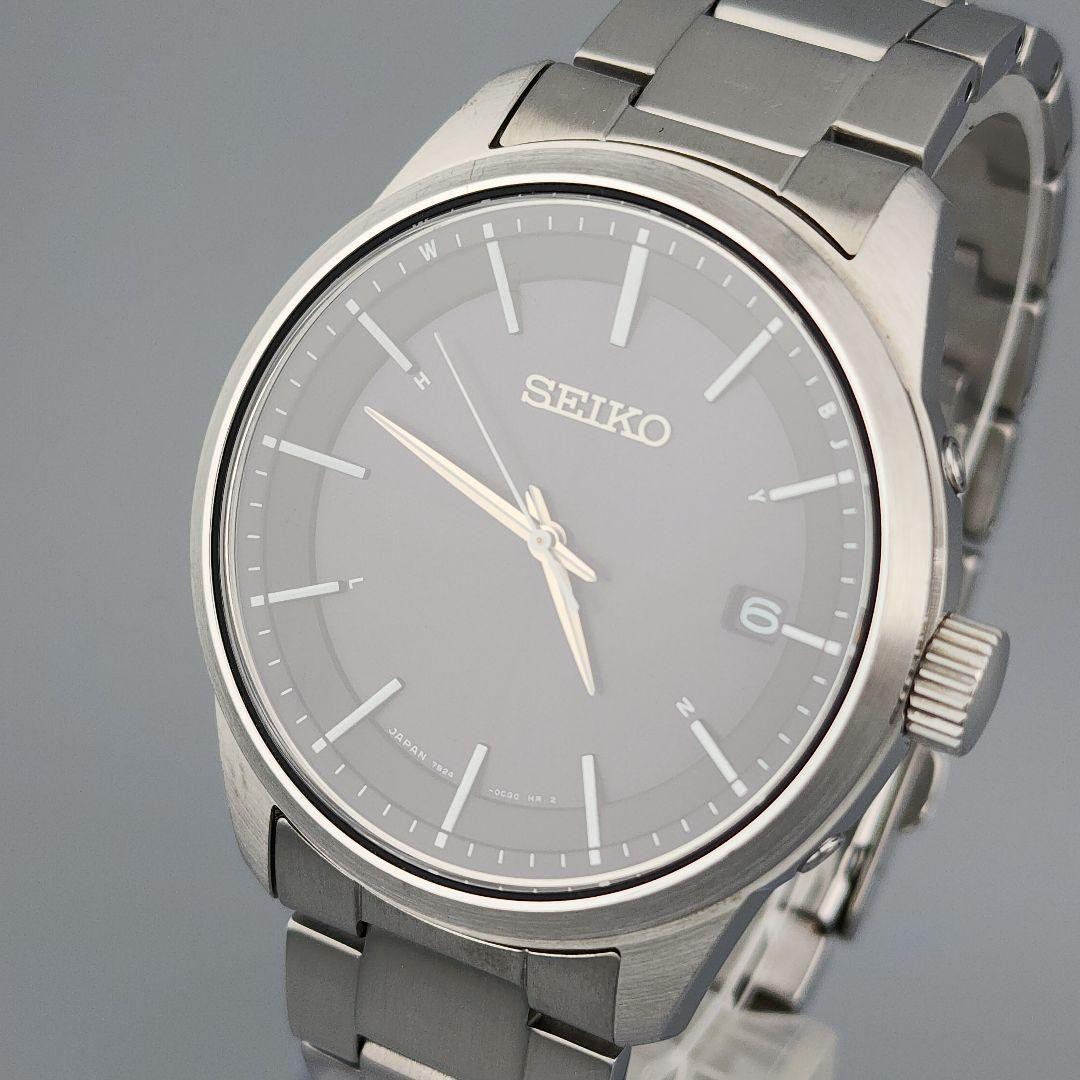 SEIKO radio solar all black wristwatch 7B24 0BJ0